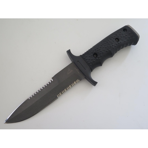 331 - A Gerber Watson Harsey Silver Trident Fixed Blade Knife