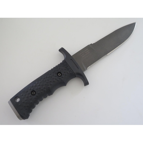 331 - A Gerber Watson Harsey Silver Trident Fixed Blade Knife