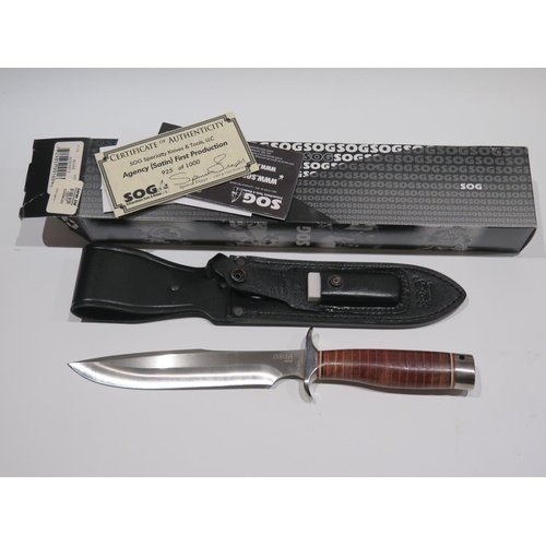 341 - A SOG AG-01 Agency Fixed Blade Knife SOG99160