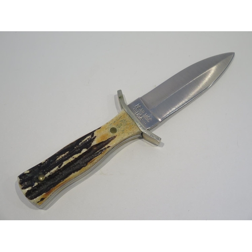 58 - A Bear & Son Cutlery Ninja Boot Knife India Stag Bone 589