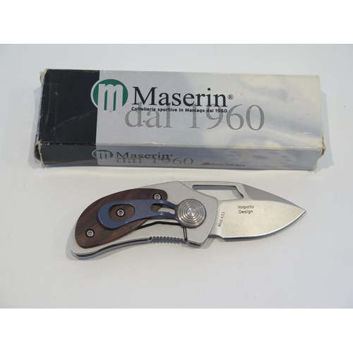 68 - A Maserin Turtle 433 Folding Knife with briar handle