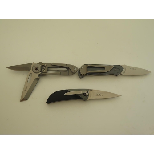 72 - Three Columbia River Knives _ Ichi 1070, K.I.S.S. 2 Timer 5515 and Rollock/Black 5202K