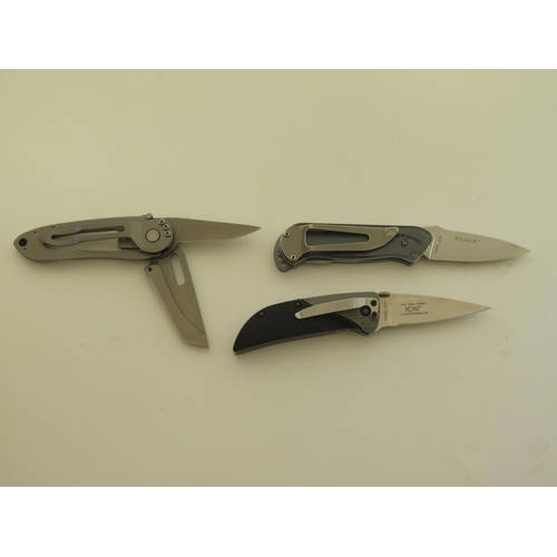 72 - Three Columbia River Knives _ Ichi 1070, K.I.S.S. 2 Timer 5515 and Rollock/Black 5202K