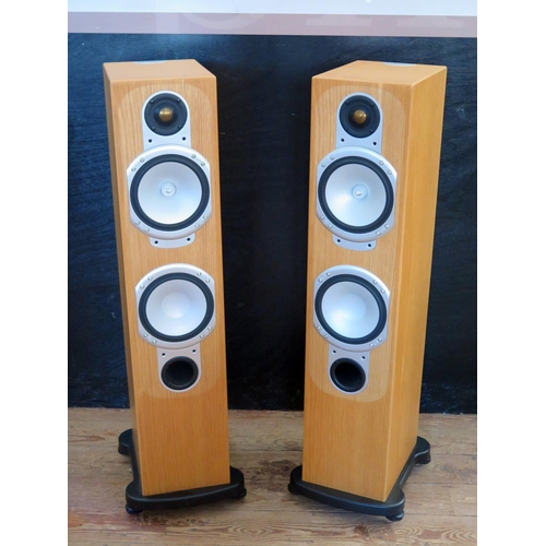 307 - A Pair of Monitor Audio RS6 Silver Floor Standing Speakers