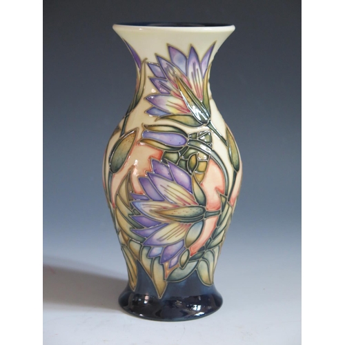 71 - A Modern Moorcroft Ltd. Ed. Samarkand Lilly Pattern Baluster Vase, base marked M.C.C.99 108/250, 19.... 