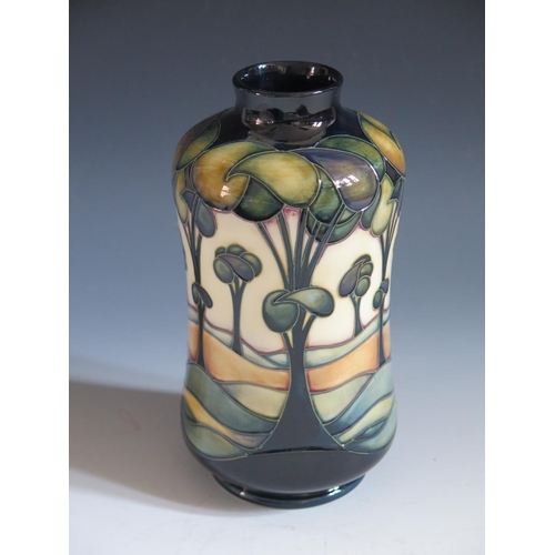 79 - A Modern Moorcroft Tribute to Trees Pattern Waisted Vase designed by Sian Leeper, impressed and pain... 