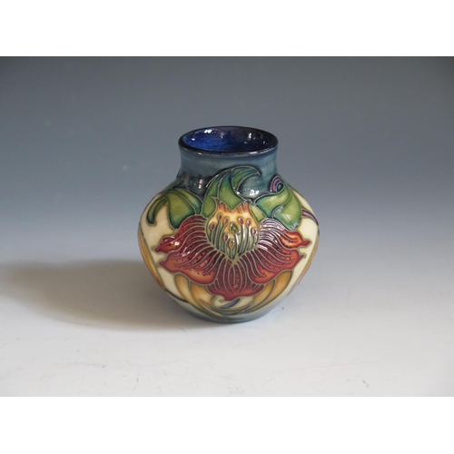 84 - A Modern Moorcroft Anna Lily Patern Vase, base marked 98, boxed