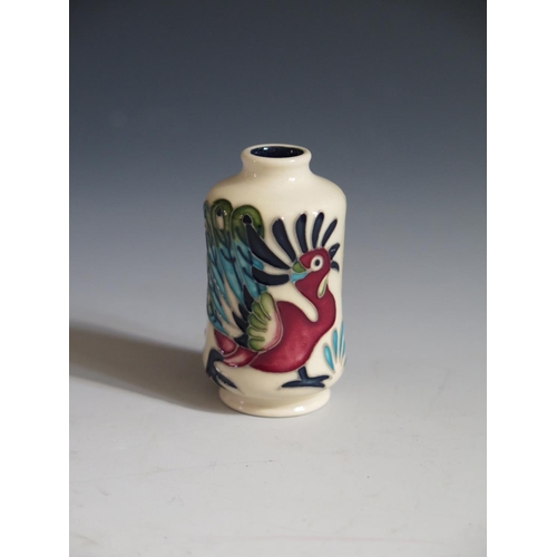 99 - A Modern Moorcroft The Proud Peacock Pattern Miniature Vase, dated 2003, 5.5cm