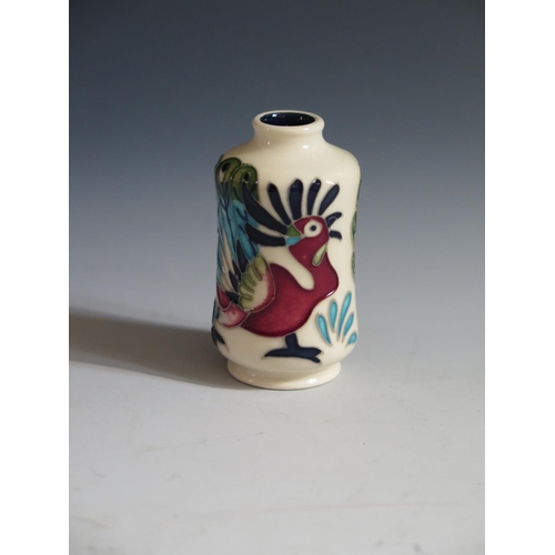 99 - A Modern Moorcroft The Proud Peacock Pattern Miniature Vase, dated 2003, 5.5cm