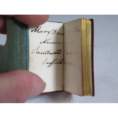 262 - Two Miniature Books _ Dewdrops (Religious Tract Society), one with inscribed date 1839