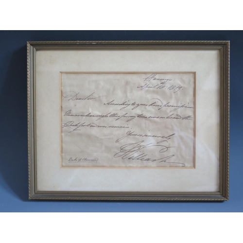 285 - A Collection of George III and William IV Royal Signatures