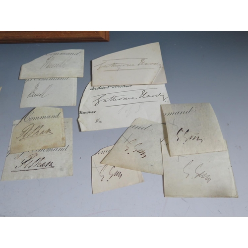 286 - A Collection of Autographs including Palmerston, Portland, Gray, Pelham, Russel and Hardy