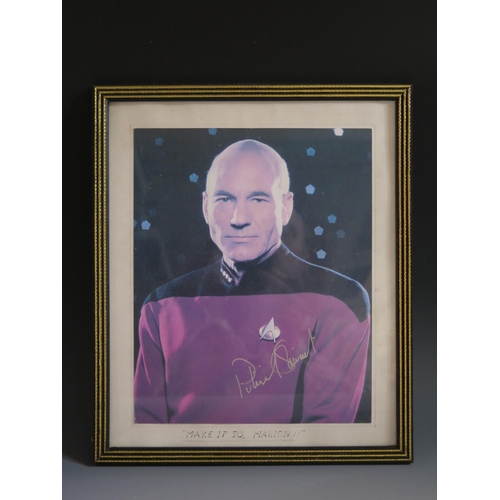 287 - A Patrick Stewart Autographed Photograph of Star Trek's Captain Jean-Luc Picard