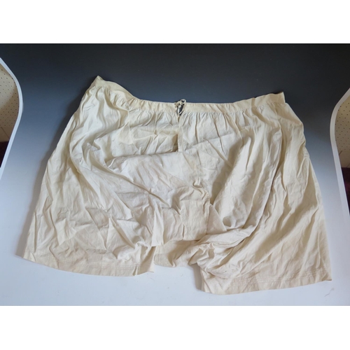 292 - A Pair of Queen Victoria's Bloomers with VR cypher below a crown and numbered 36, c. 50 inch waist