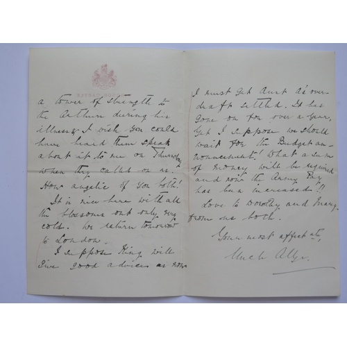 284 - A Windsor Castle Headed Letter dated April 18th 1938 and addressed to 'Dearest George' and mentions ... 