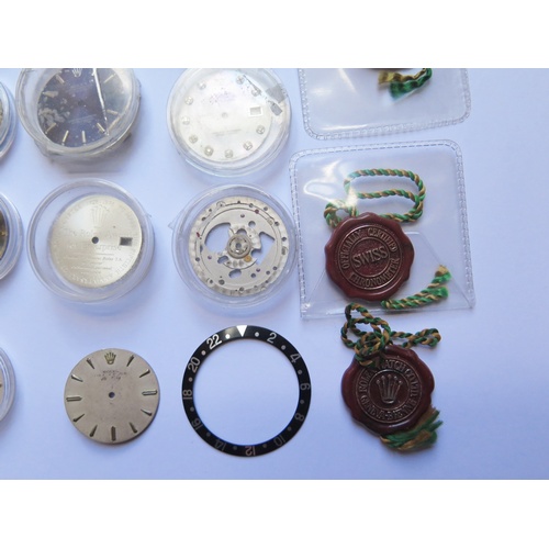 647F - A Selection of Rolex Dials and Parts including Submariners, Air-Kings, Datejusts, Sea-Dweller, GMT-M... 