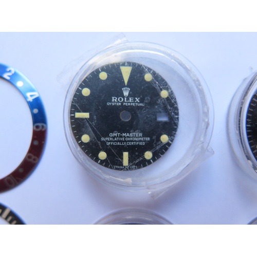 647F - A Selection of Rolex Dials and Parts including Submariners, Air-Kings, Datejusts, Sea-Dweller, GMT-M... 