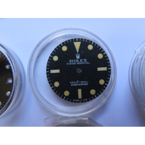 647F - A Selection of Rolex Dials and Parts including Submariners, Air-Kings, Datejusts, Sea-Dweller, GMT-M... 