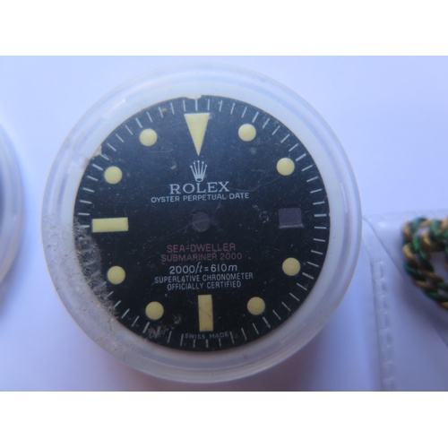 647F - A Selection of Rolex Dials and Parts including Submariners, Air-Kings, Datejusts, Sea-Dweller, GMT-M... 