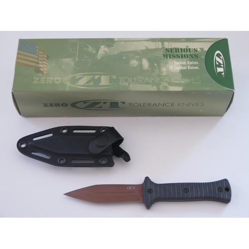 713 - A Zero Tolerance Boot Knife ZT-0150, A Gerber De Facto Fixed Blade Knife, GB-30000528, Three Blackha... 