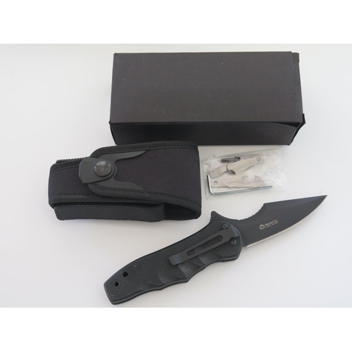 719 - A Maserin Sturm 668 Knife, A Buck Kaala 5996 Fixed Blade Knife and A GTC and Microtec Liner Lock Kni... 