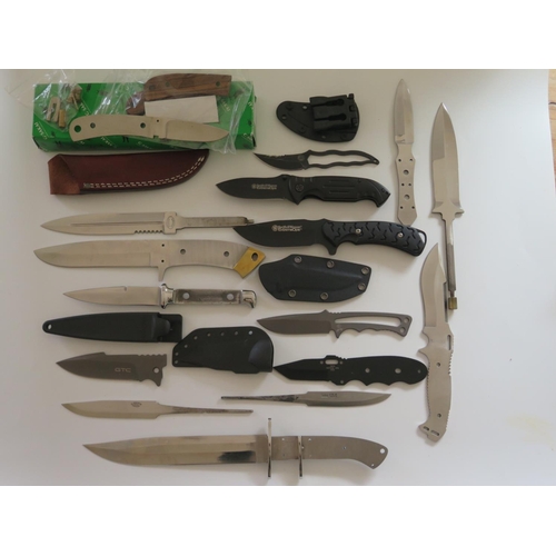 720 - A Selection of Knife Blades including E. Johnsson, Mora, Vilaflor, Master Knives, TOPS, Kershaw, Har... 