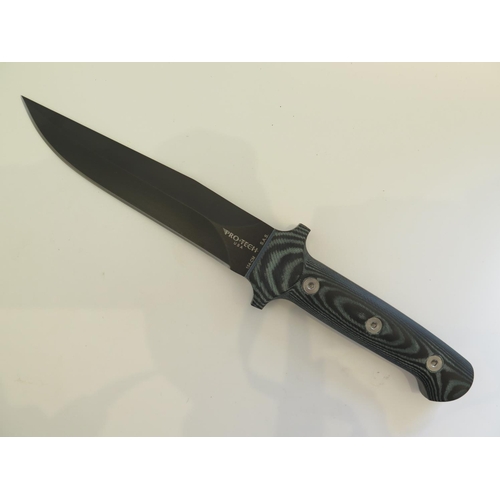 733 - A Pro-Tech Brend 1 Combat Fixed Blade w/ Black & Tan G-10 (7