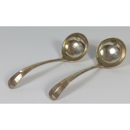 359 - A Pair of Modern Silver Sauce Ladles, Sheffield 1971, Cooper Brothers & Sons Ltd., 56g