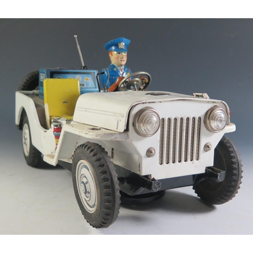 110 - A Large Scale Battery Operated Jeep Made by Nomura in Japan (35cm approx) (Untested).