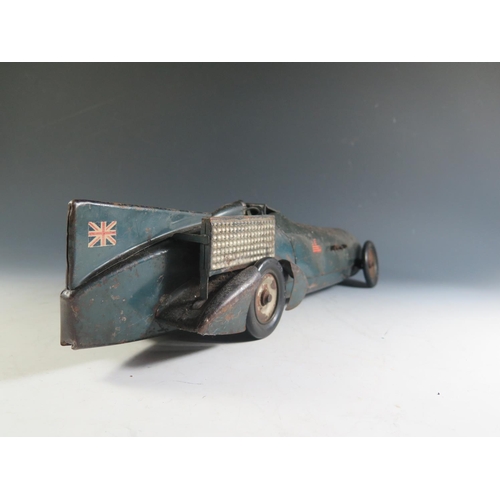 119 - A Scarce 1920's Kingsbury Tinplate Clockwork Cambell-Napier Bluebird Land Speed Record Car Made in U... 