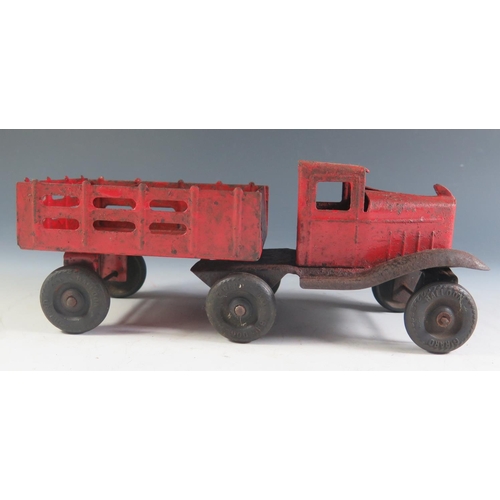 121 - An Unusual Articulated Stake Truck. Tires marked 