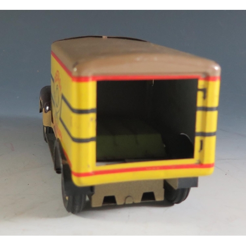 126 - A Clockwork Tinplate Delivery Van 