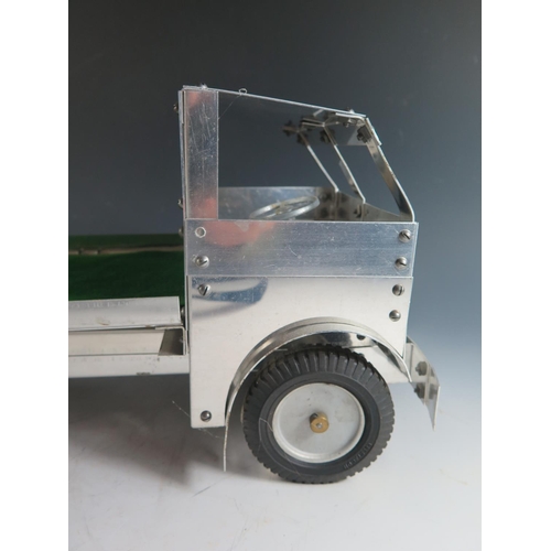 154 - A Scarce Late 1940's Prestacon Aluminium Kit Build 6 Wheeled Lorry (66.5cm approx).