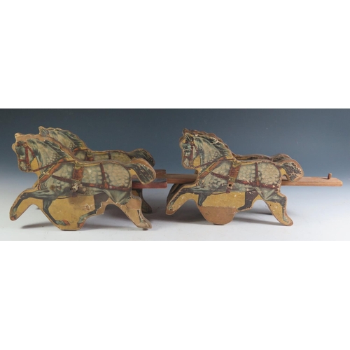 178 - A Late 19th Century Wooden with Paper Litho Four-In-Hand Coach made by Bliss of Pawtucket, RI, U.S.A... 