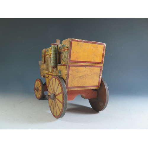 178 - A Late 19th Century Wooden with Paper Litho Four-In-Hand Coach made by Bliss of Pawtucket, RI, U.S.A... 