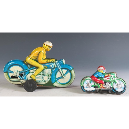 179A - A German Philip Niedermeier Tinplate Friction Drive Motorbike (17cm approx) and one other.