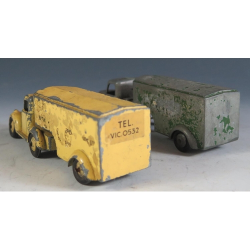 191 - Two Playworn Timpo Toys Removal Lorries (15cm approx).