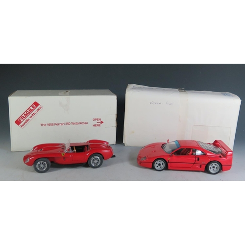 Two Ferrari 1:24 Scale Models, Franklin Mint 1989 Ferrari F40