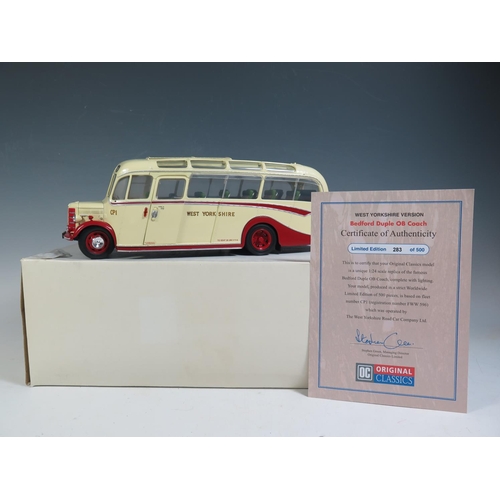 230 - An OC Original Classics 1:24 Scale The Famous Bedford Duple OB Coach - FWW 596 West Yorkshire. Appea... 