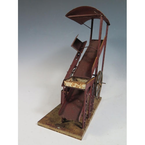 245 - A Scarce Bing (Germany) Tinplate Mechanical Gravel Elevator Sifter.