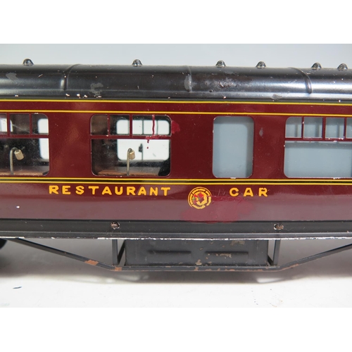 270 - An Exley Bassett Lowke O Gauge Tinplate Restaurant Car 