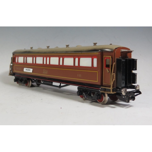 273 - A Paya Electric O Gauge Tinplate Passenger Carriage, Madrid, Bilbao 