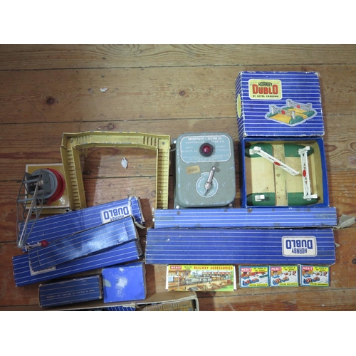 279 - A Collection of Hornby Dublo Tinplate Coaches, Carriages, Rolling Stock, Track, Level Crossing etc.