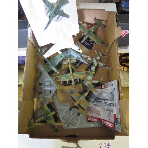 294 - A Collection of Atlas Edition Scale Model War Planes etc.