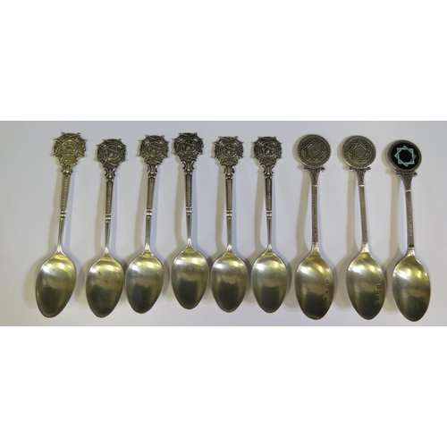 389 - A Selection of Silver Teaspoons including Society Miniature Rifle Clubs, Blackheath Harriers etc., 1... 