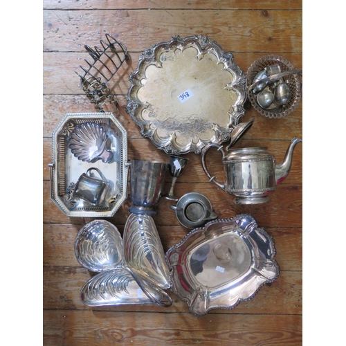 398 - A Selection of Silver Plate including a salver