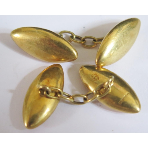 456A - A Pair of 18ct Gold Cufflinks, 5.2g