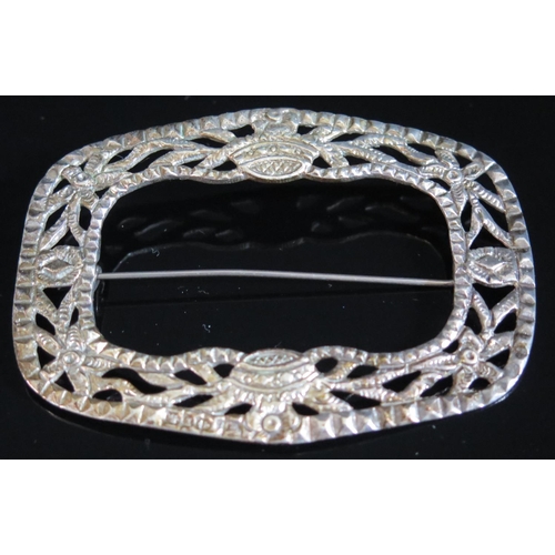 481A - A Large Victorian Buckle Brooch, Birmingham 1891, 75mm wide, 21.9g