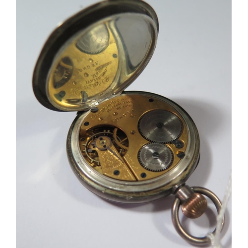 521 - A Waltham .935 Silver Cased Gent's Open Dial Pocket Watch, movement no. 11978404, needs attention