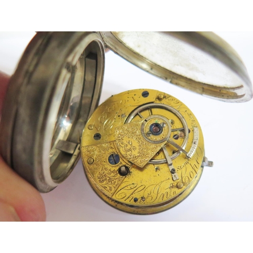 526A - Charles John Cope (active 1815-30) Open Dial Pocket Watch with chain driven fusee movement no. 681 a... 